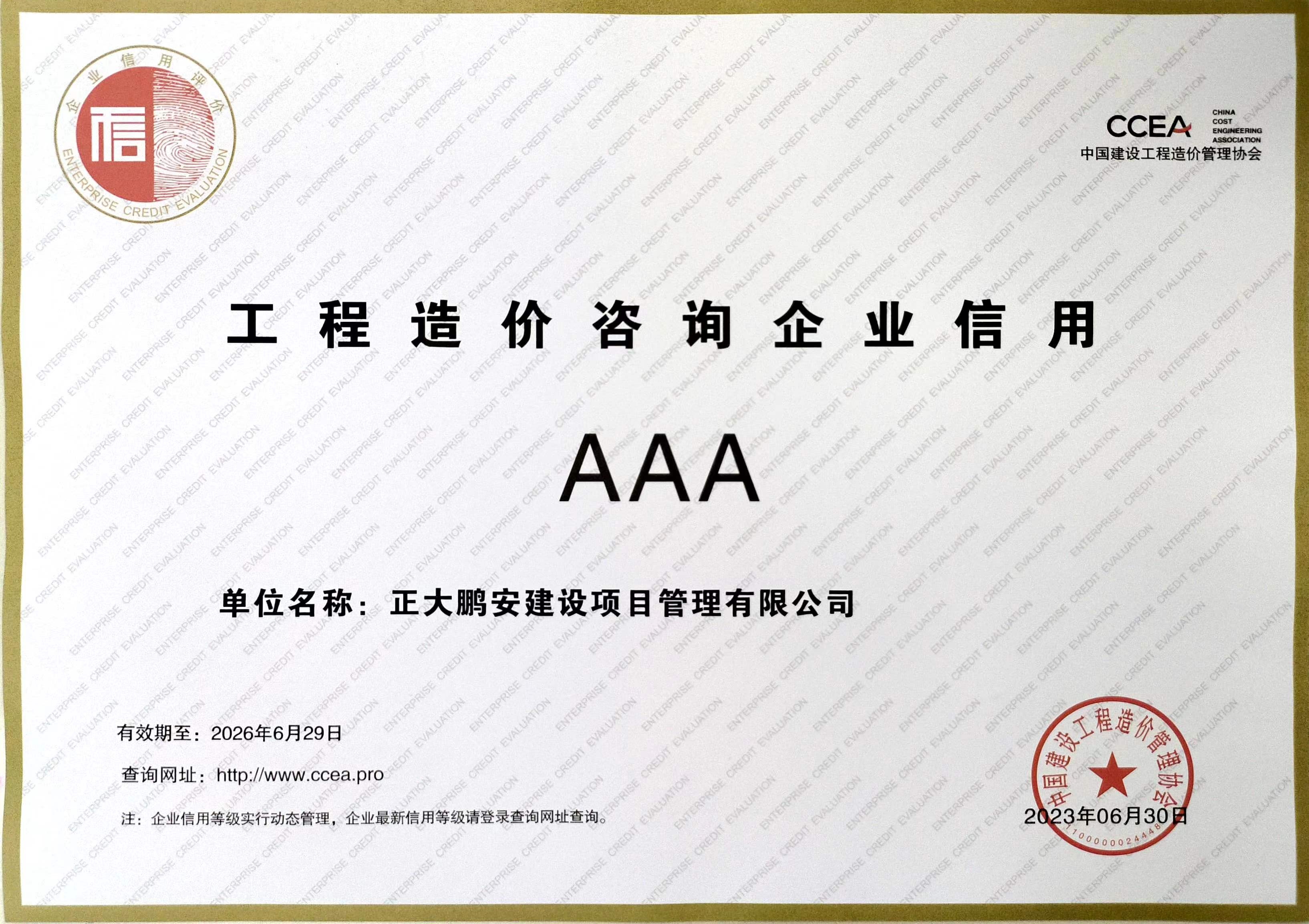 造價(jià)咨詢公司榮譽(yù)（協(xié)會(huì)）